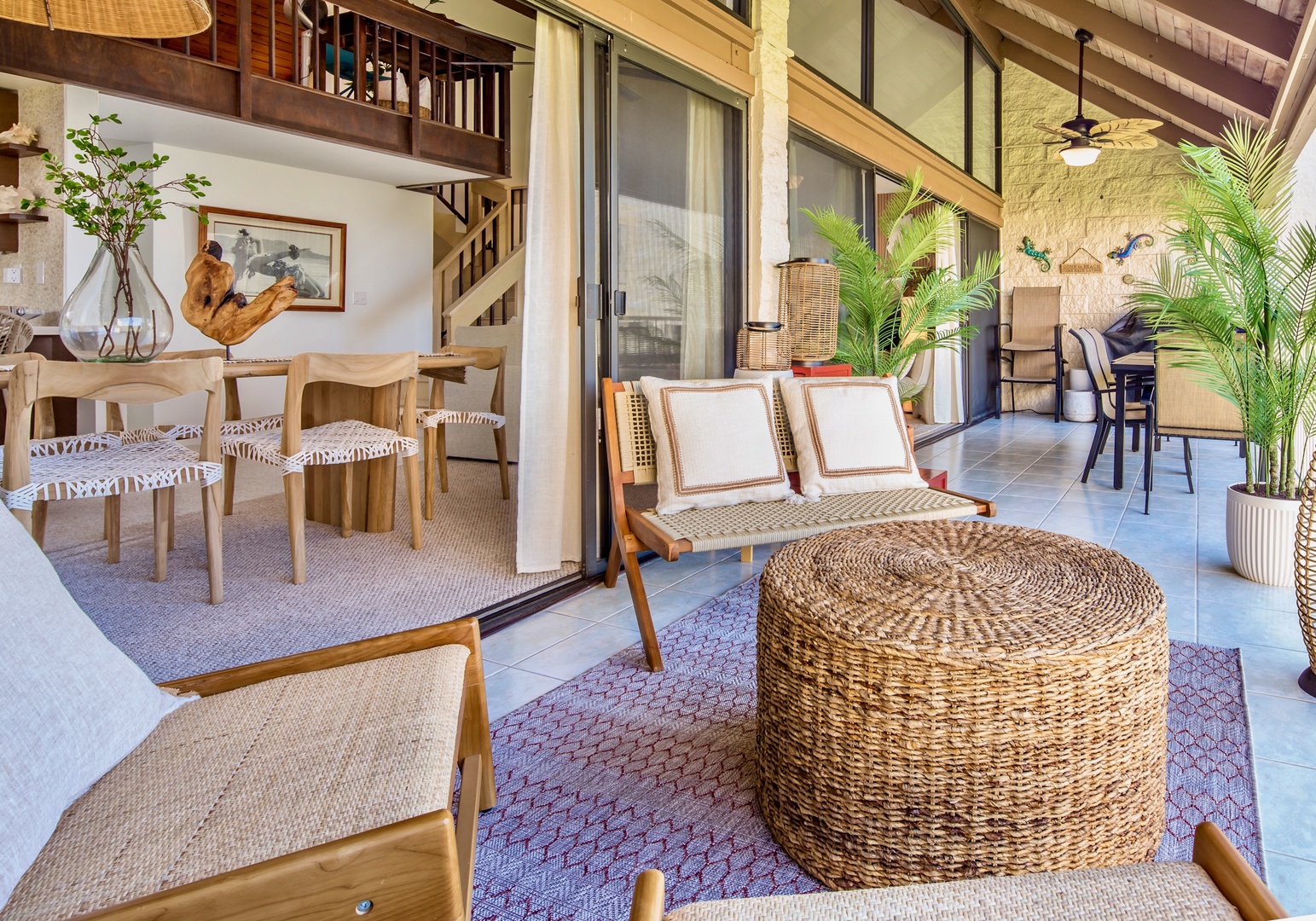 Kailua Kona Vacation Rentals, Keauhou Kai C301 - Cards, drinks, or nothing at all, this corner of the lanai handles all three.