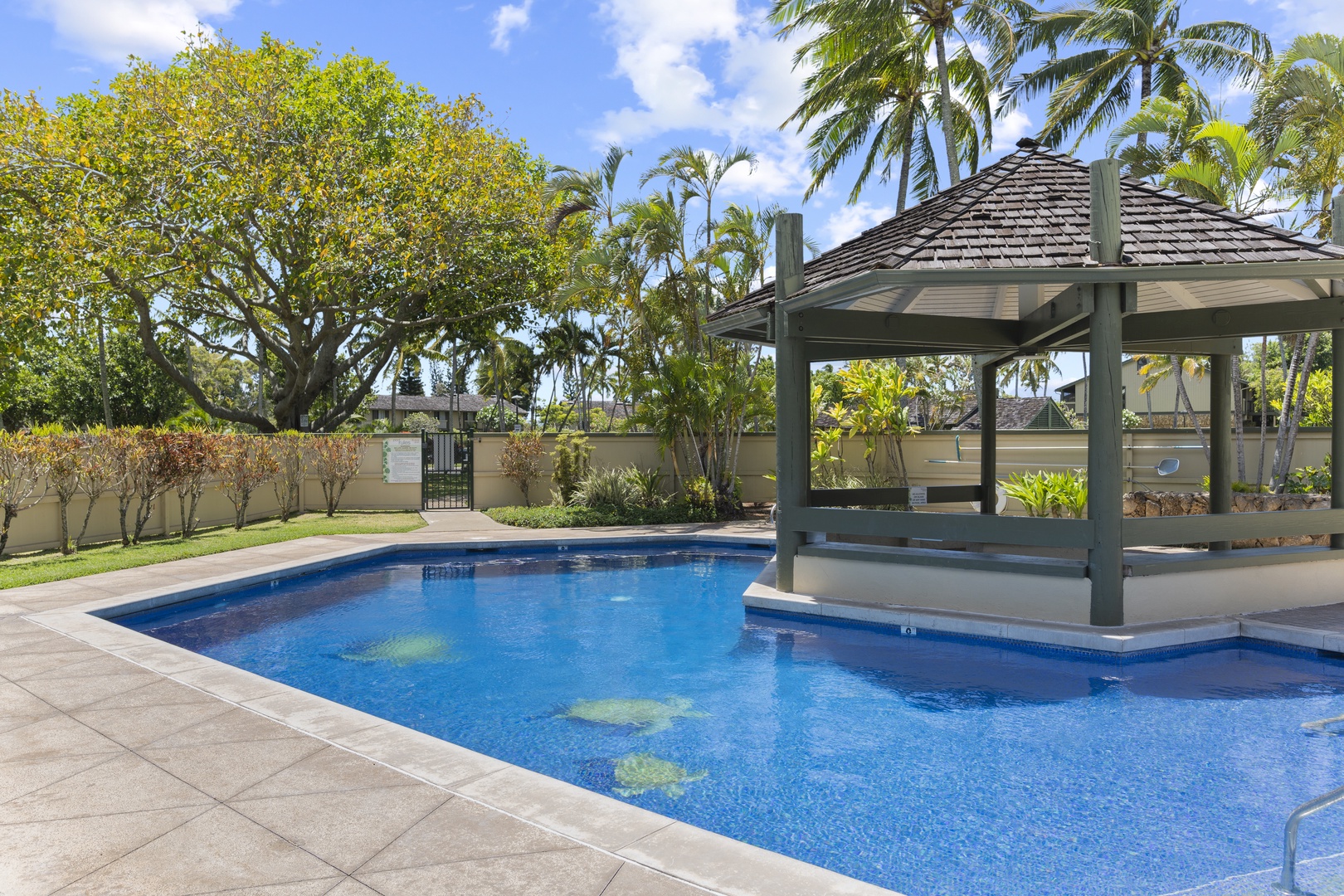 Kahuku Vacation Rentals, Kuilima Estates West #120 - Community Pool & BBQ Area