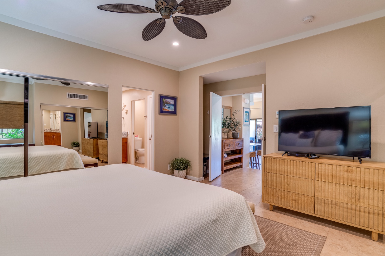 Lahaina Vacation Rentals, Kapalua Golf Villas 15P3-4 - With a fandelier and TV for binge-watching your nightly shows.