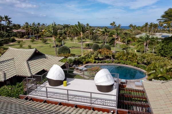 Kamuela Vacation Rentals, Canoe House & Beach Walker at Champion Ridge - Amazing Bird Eye View.