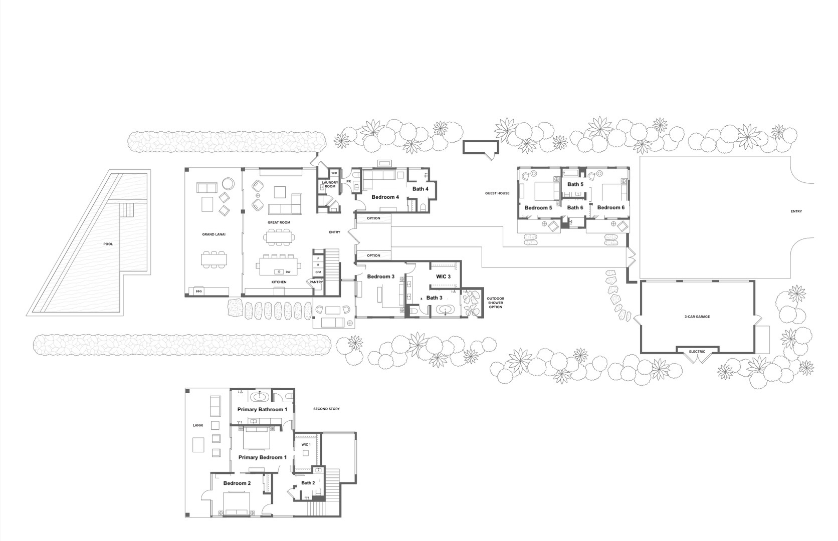 Kamuela Vacation Rentals, 6BD Mauna Lani Lux Golf Estate (3) at One Ocean - Floor Plan