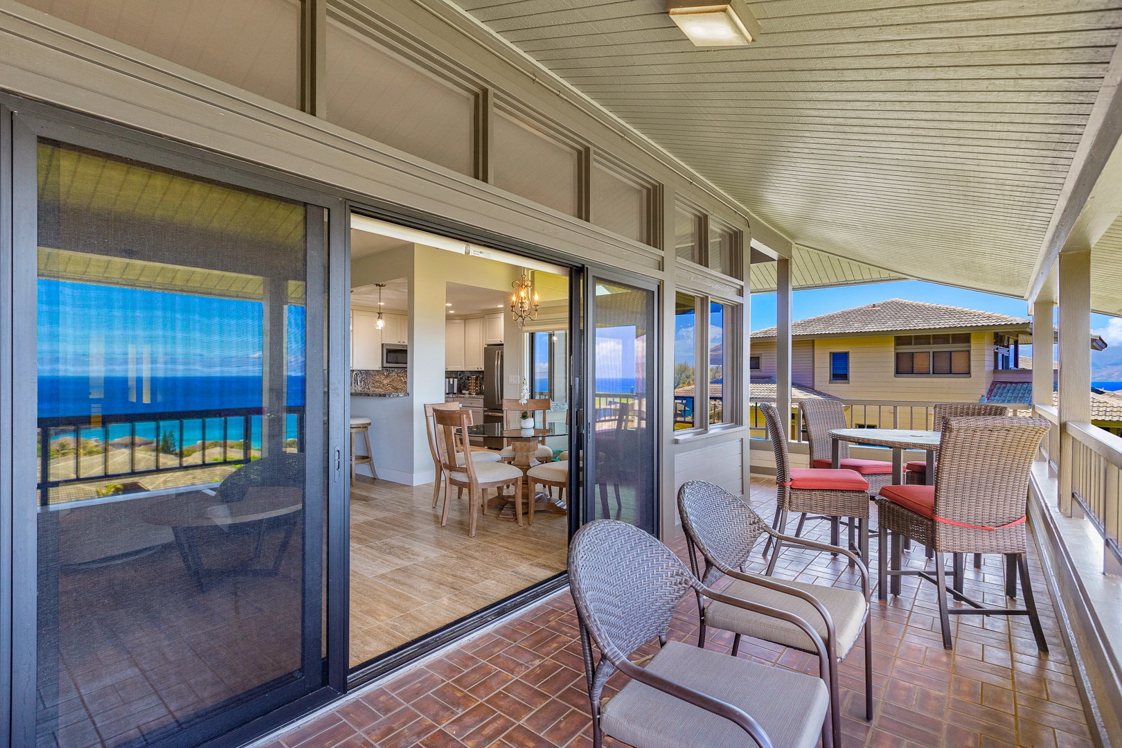 Lahaina Vacation Rentals, Kapalua Ridge 1622 - The lanai offers a seamless indoor-outdoor experience with ample seating, perfect for enjoying the stunning ocean views