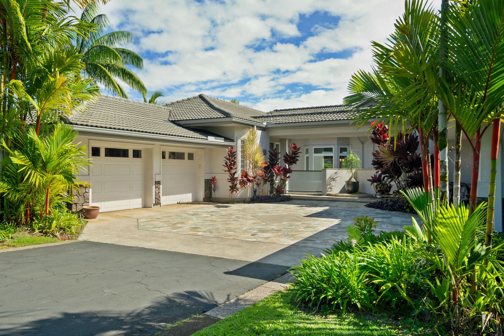 Princeville Vacation Rentals, Kaiulani #8 - Pull into the two-car garage and carry groceries straight into the house.