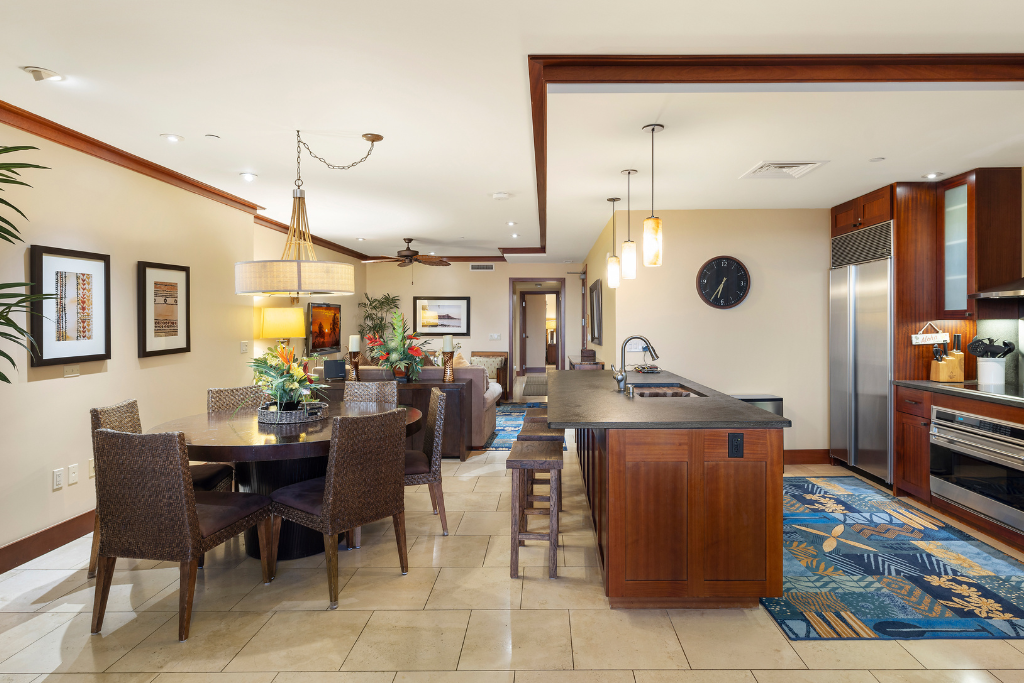 Kapolei Vacation Rentals, Ko Olina Beach Villas O1404 - Open living area, designed for comfort and relaxation.