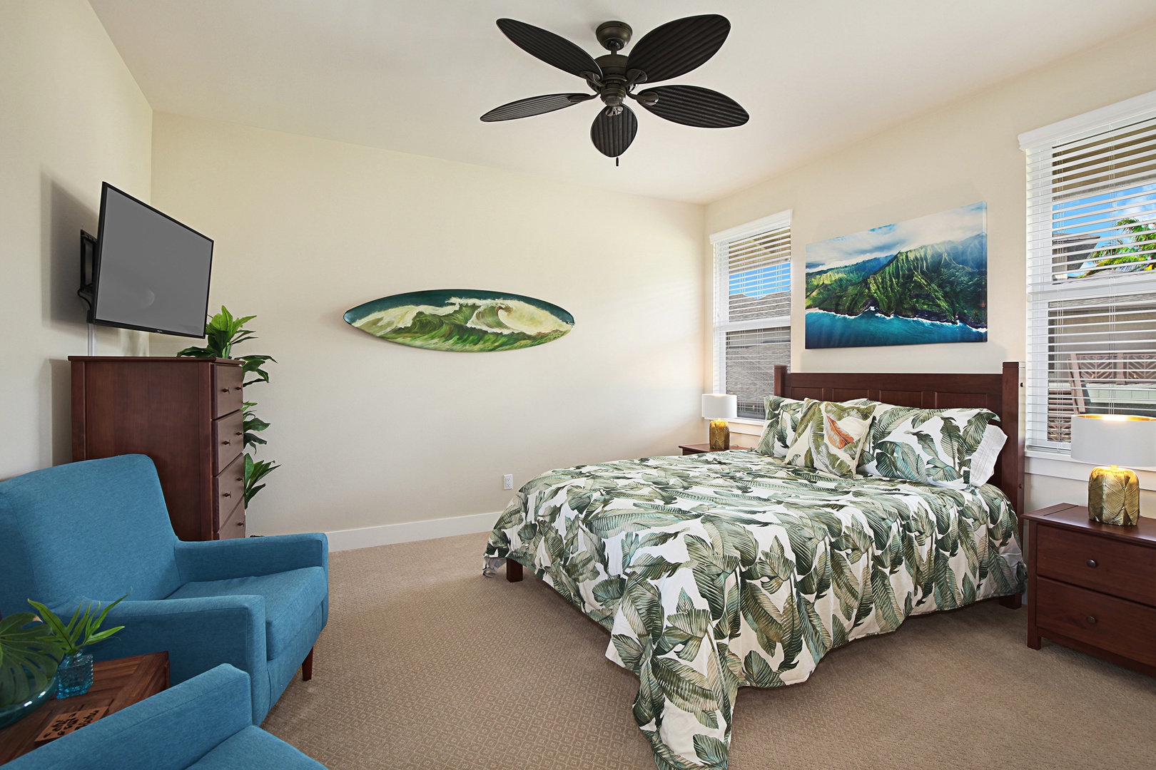 Koloa Vacation Rentals, Pili Mai 4B - Guest bedroom with ensuite bathroom