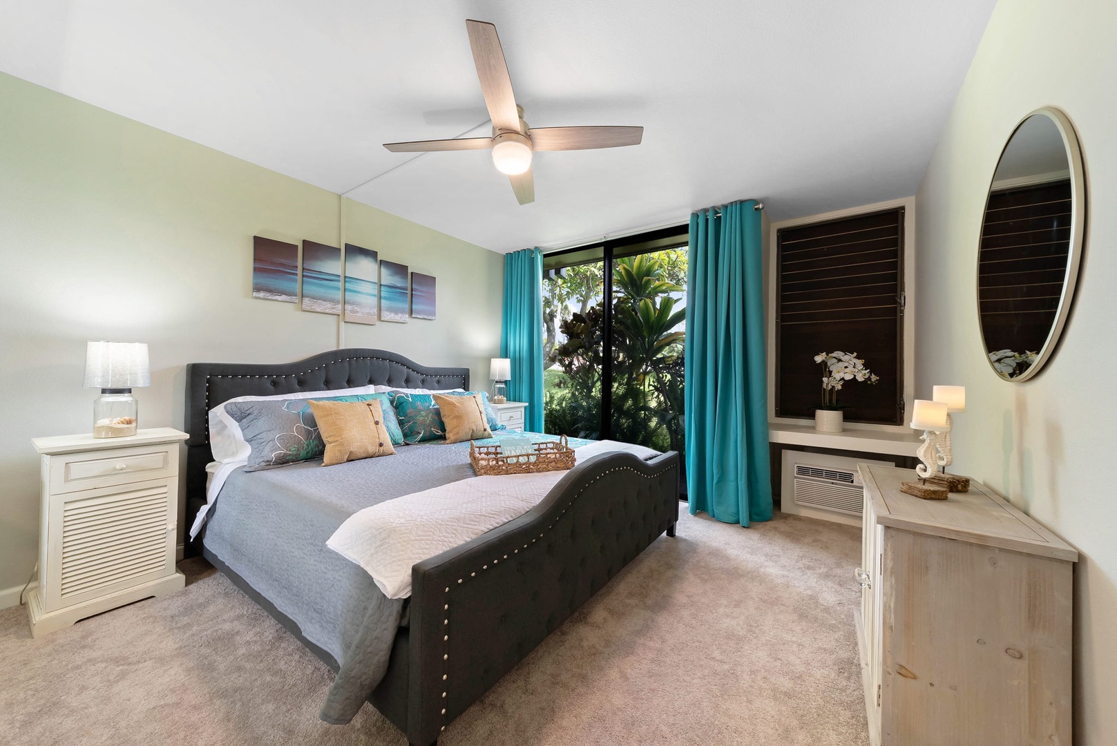 Kahuku Vacation Rentals, Turtle Bay's Kuilima Estates West #104 - The Primary Bedroom has a king bed