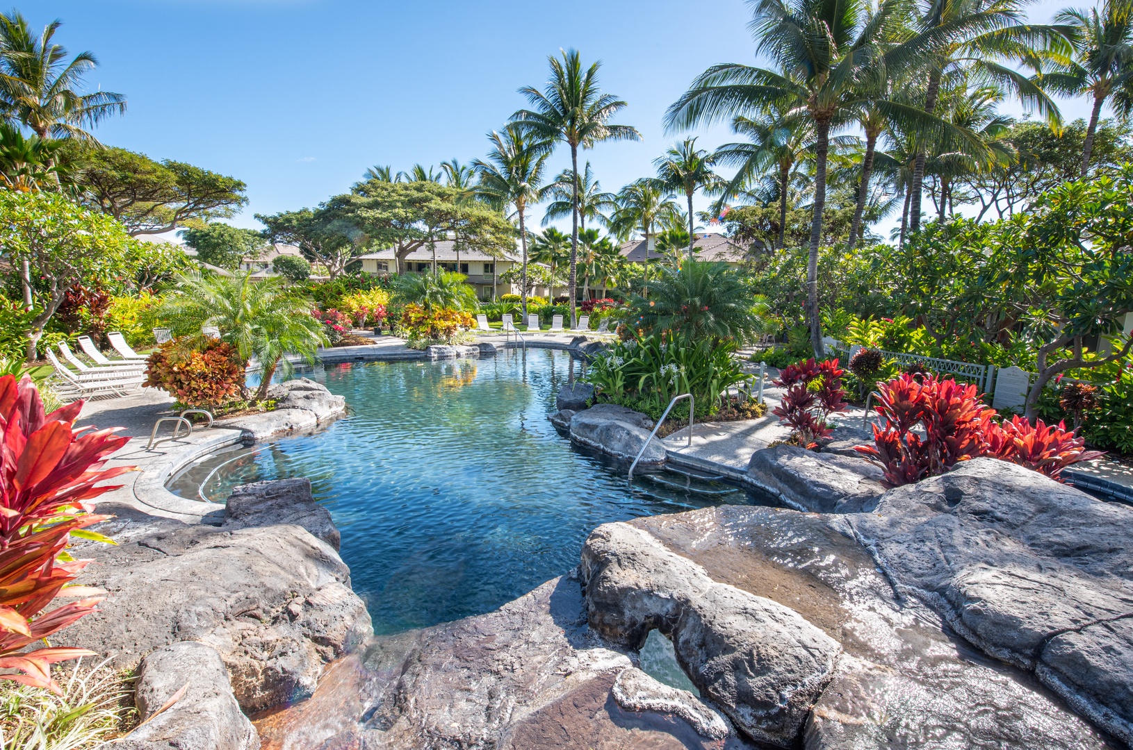 Kamuela Vacation Rentals, Palm Villas E1 - Palm Villas Beautiful Lagoon Style Pool