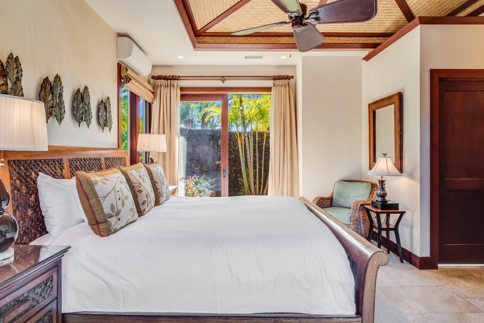 Kamuela Vacation Rentals, House of the Turtle at Champion Ridge, Mauna Lani (CR 18) - The second guest suite comes w/ a king-sized bed, TV and ensuite bath