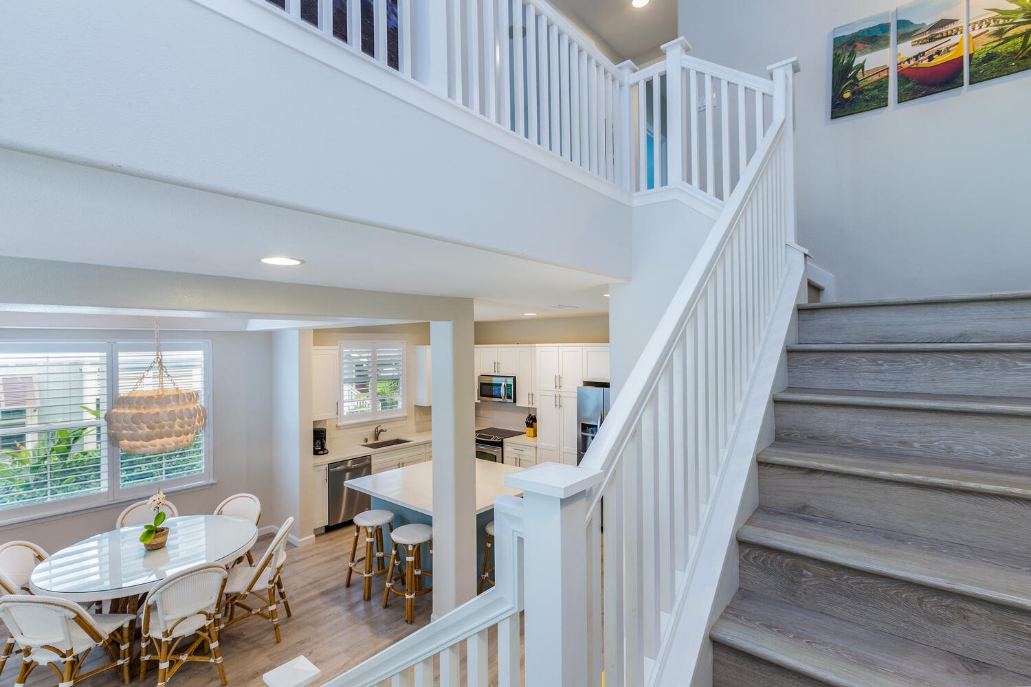 Princeville Vacation Rentals, Leilani Villa - Stairs leading upstairs