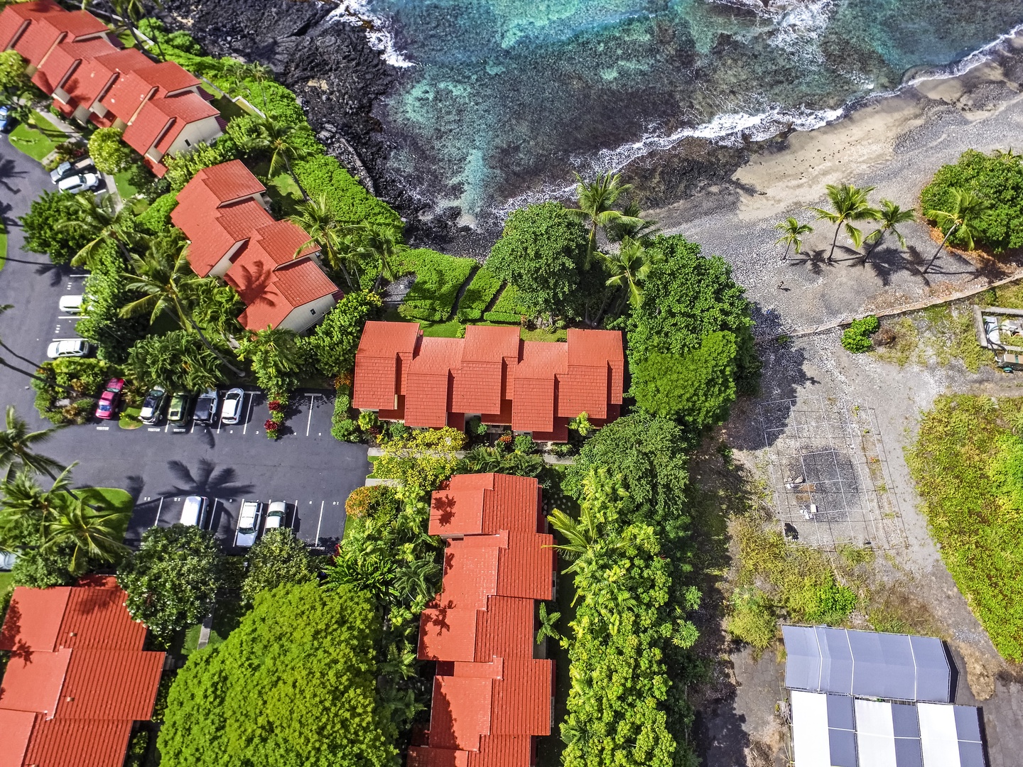 Kailua Kona Vacation Rentals, Keauhou Kona Surf & Racquet 2101 - Aerial view of the condo