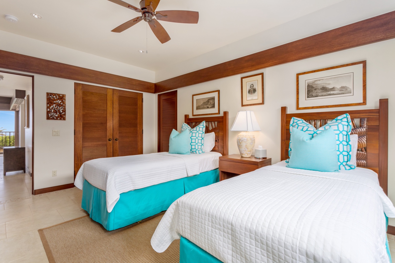 Kamuela Vacation Rentals, 3BD Villas (39) at Mauna Kea Resort - Alternate view of third bedroom.
