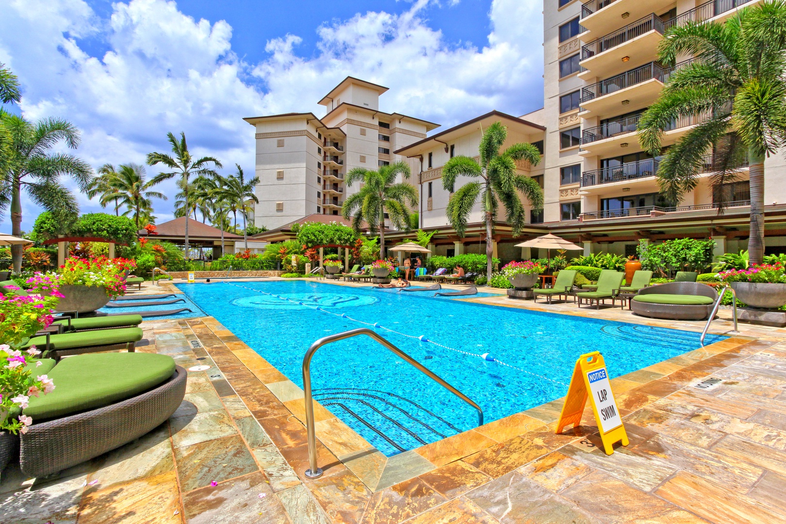 Kapolei Vacation Rentals, Ko Olina Beach Villas B403 - The gorgeous heated lap pool.