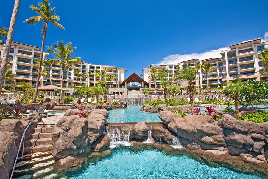 Kapalua Vacation Rentals, Ocean Dreams Villa 2203 at Montage Kapalua Bay* - Relax by the Falls and the Dry/Wet Chaise Lounge Chairs