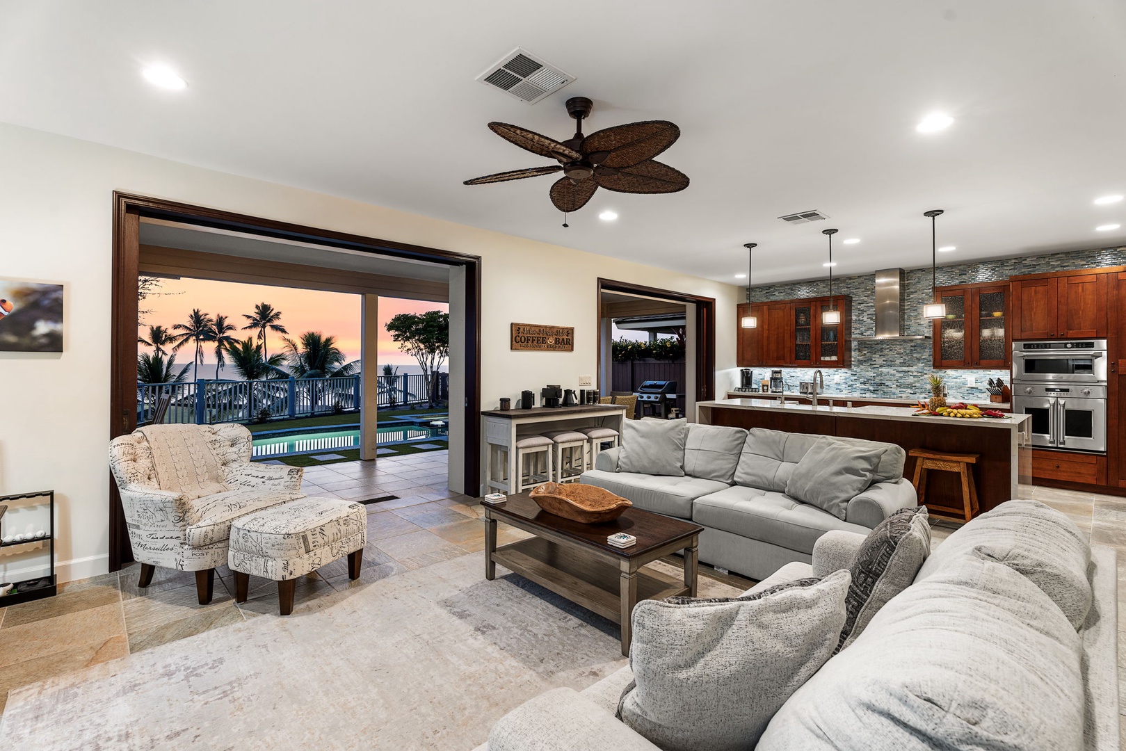 Kailua Kona Vacation Rentals, Holua Moana Hale - Gather with loved ones in the spacious living room for cozy evenings.