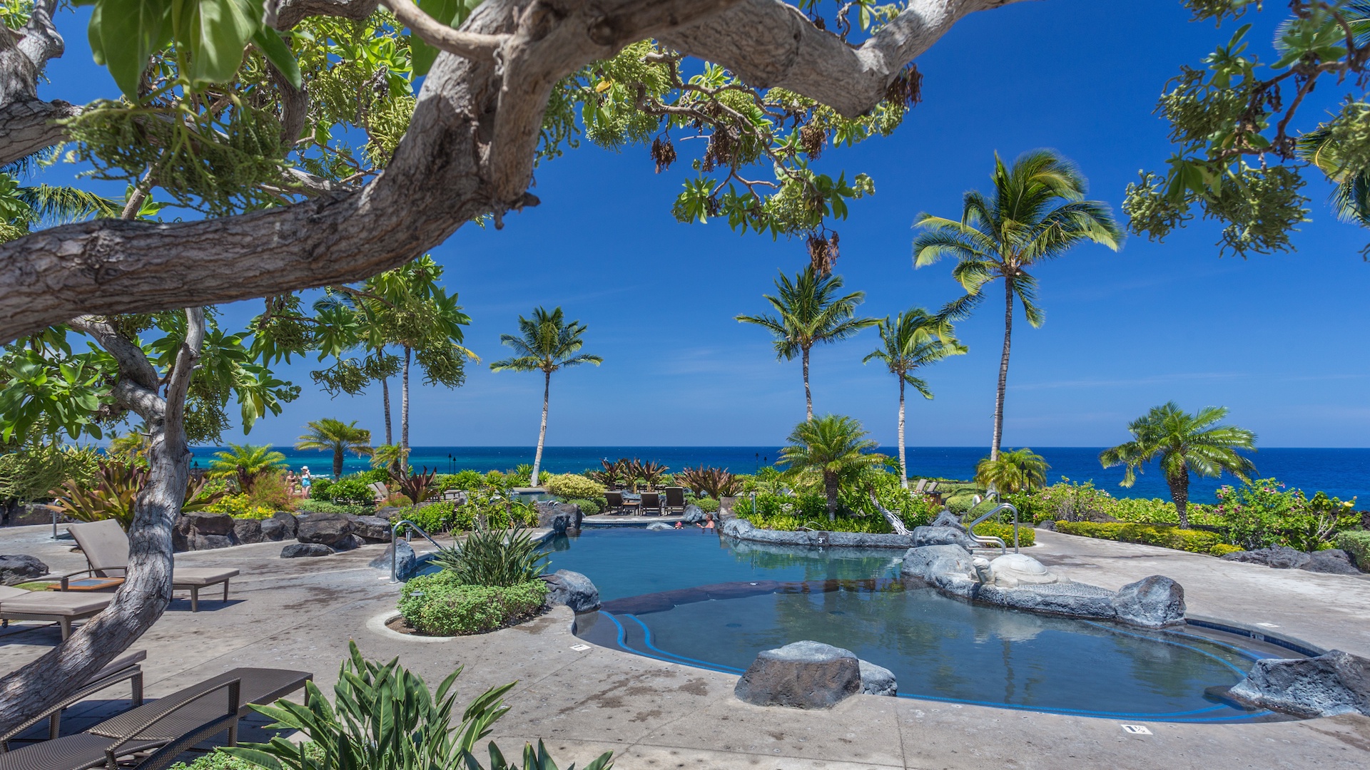 Waikoloa Vacation Rentals, 3BD Hali'i Kai (12G) at Waikoloa Resort - Hali'i Kai Resort's private lagoon-style saltwater pool, oceanfront.