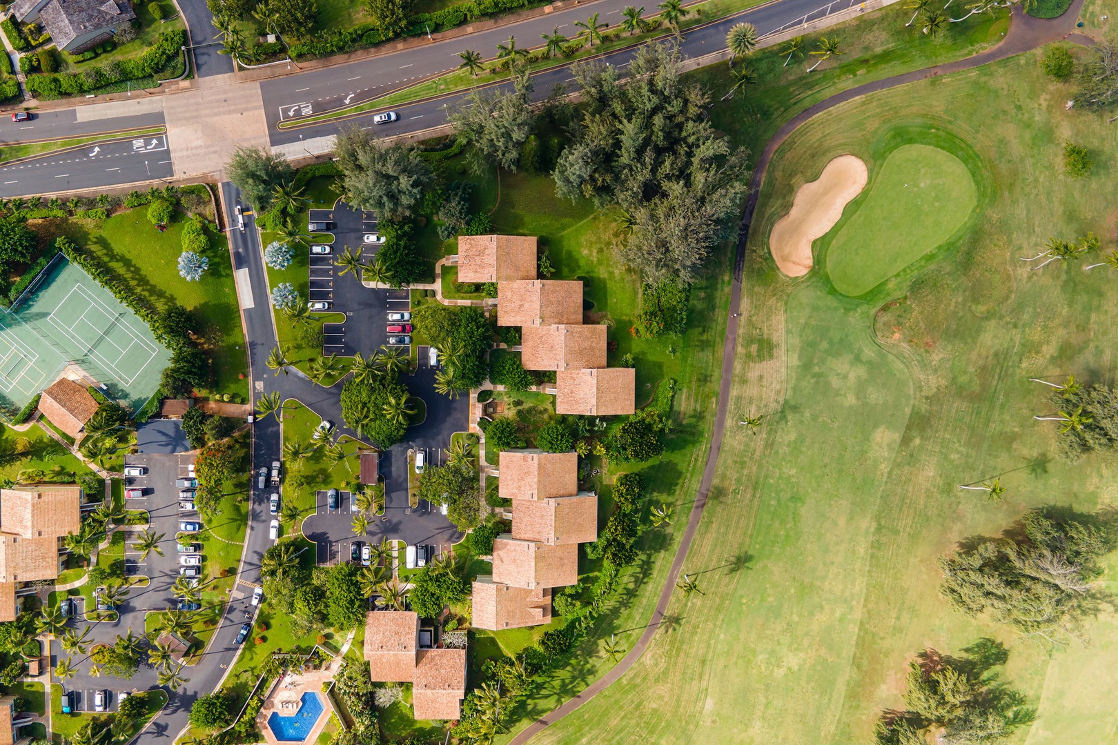 Kahuku Vacation Rentals, Kuilima Estates East #164 - Bird eye view