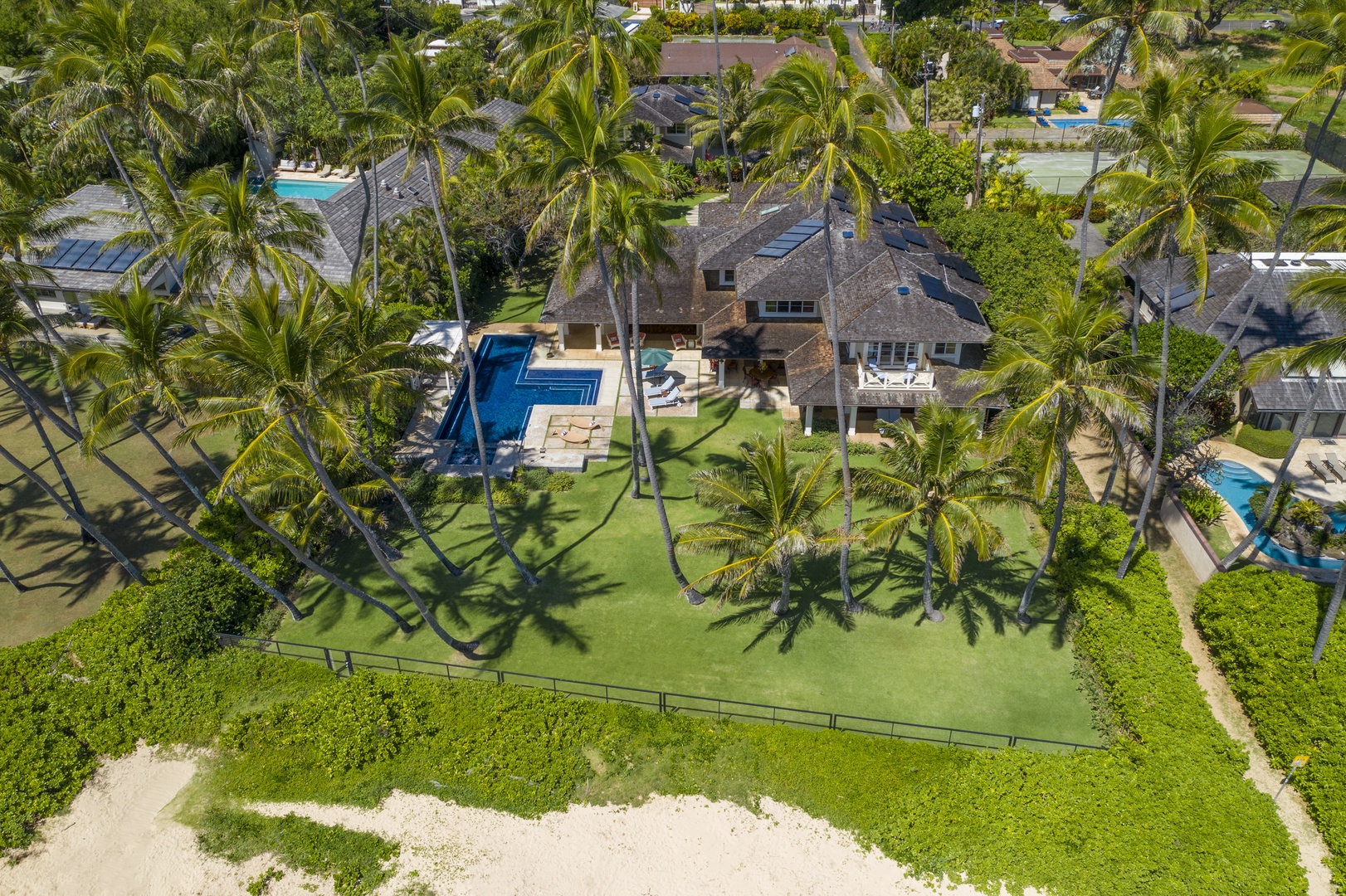 Honolulu Vacation Rentals, Kahala Beachside Estate - Another aerial view