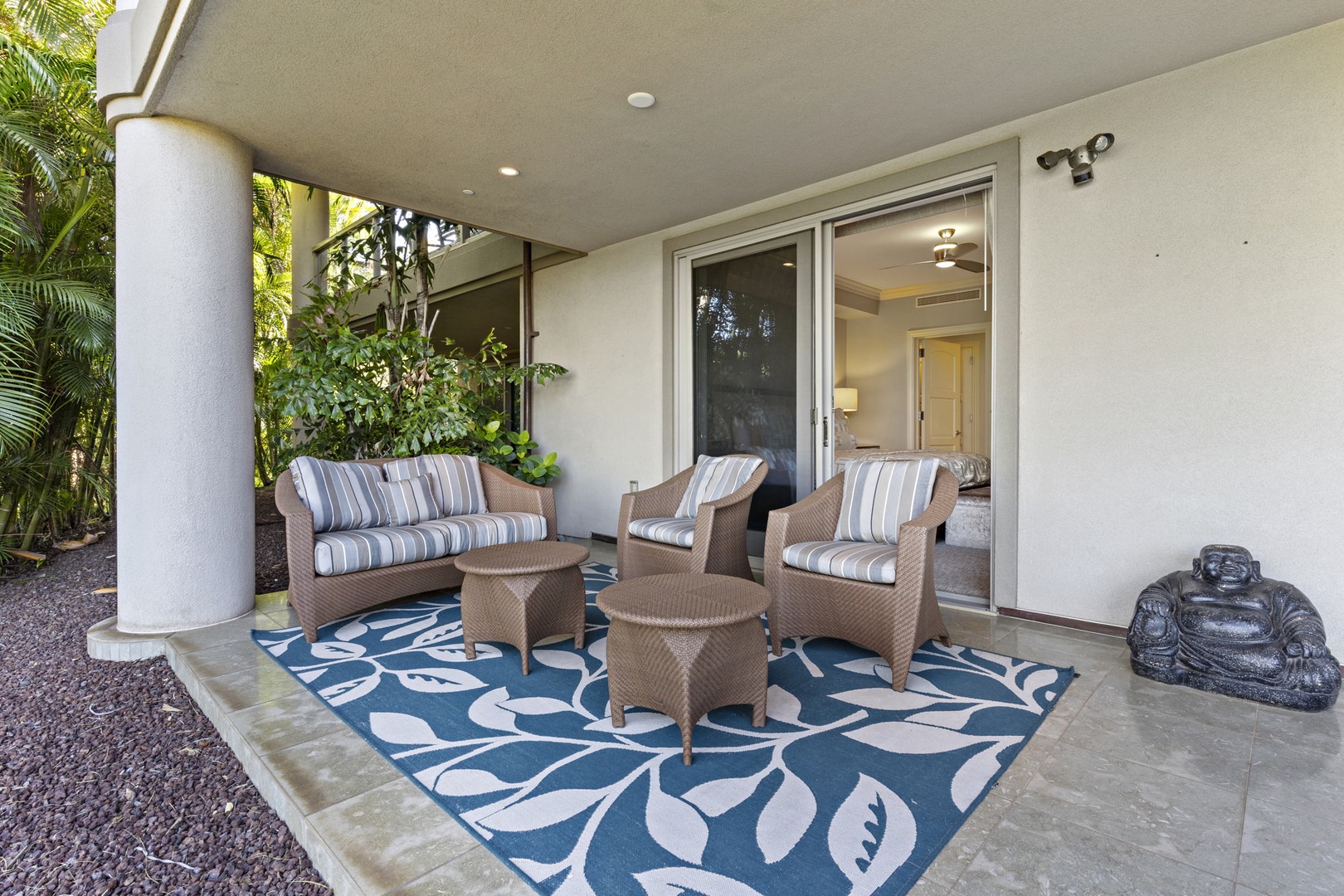 Wailea Vacation Rentals, Wailea Luxury Residence Hoolei 93-3 - Relax on the private lanai of the second bedroom at Wailea Hoolei 93-3 with a cool drink in hand.