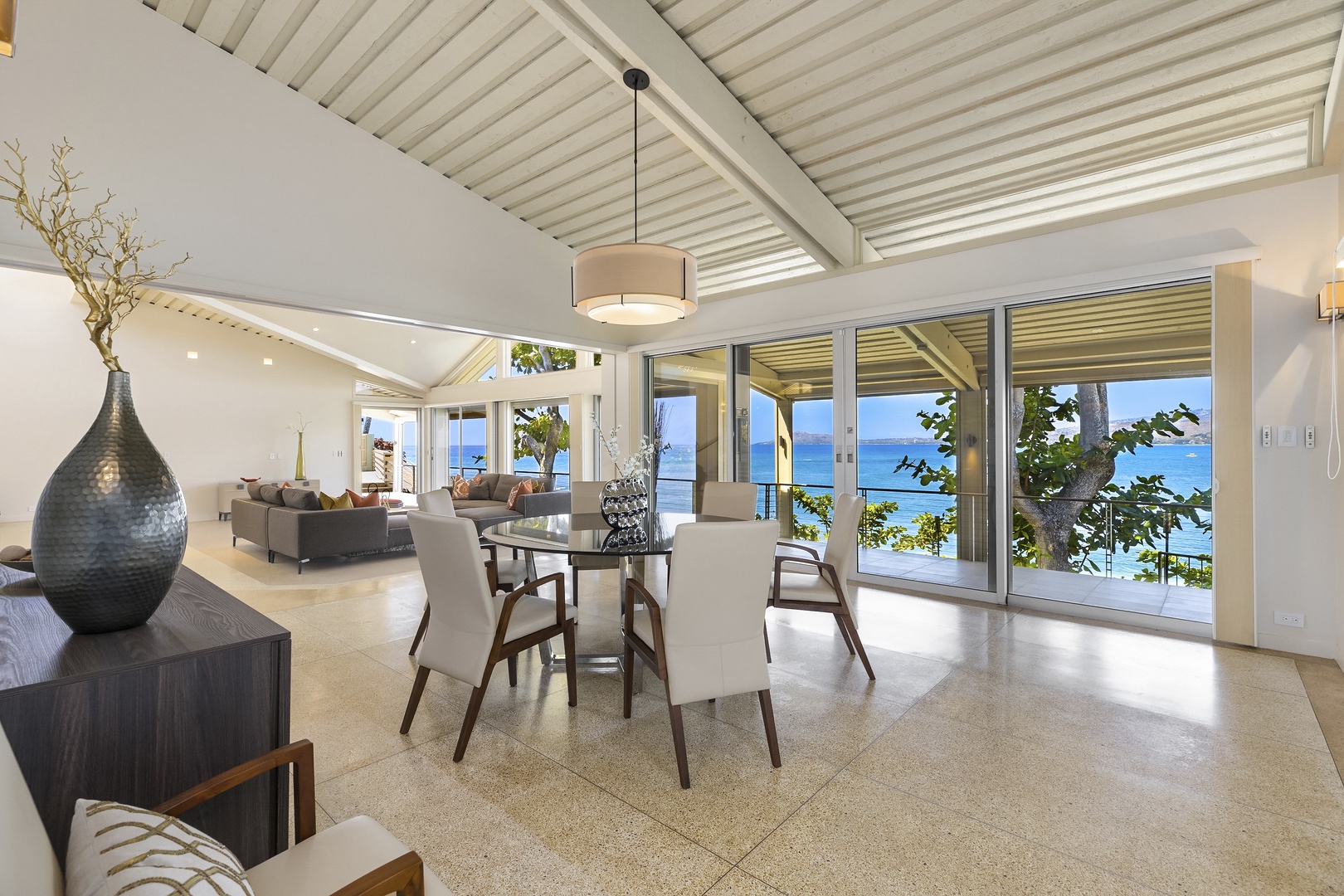 Honolulu Vacation Rentals, Hanapepe House - Dining Room with Ocean Views