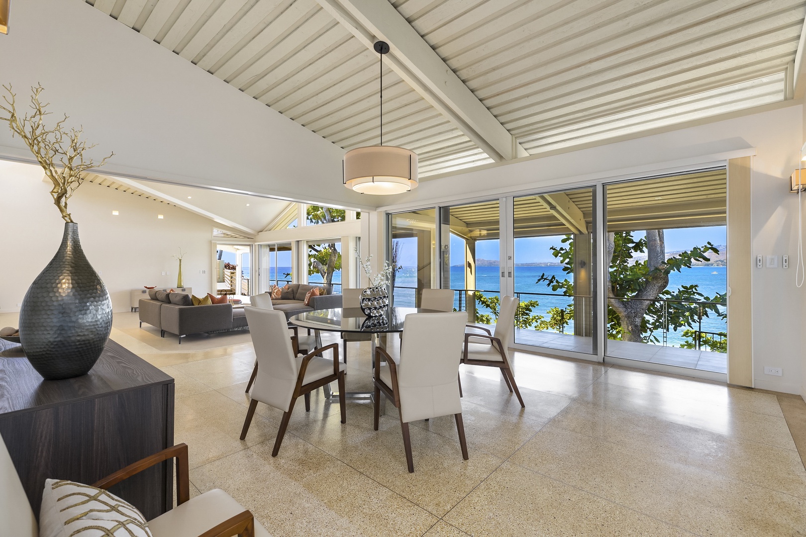 Honolulu Vacation Rentals, Hanapepe House - Dining Room with Ocean Views