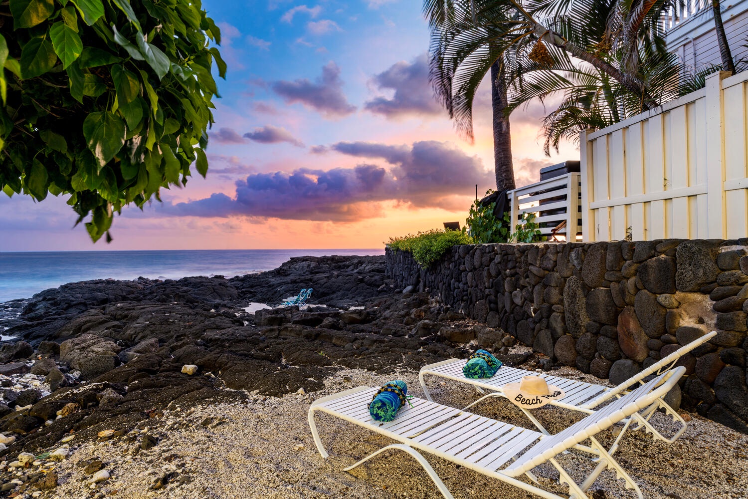 Kailua Kona Vacation Rentals, Kailani Vista - Stretch out on loungers perched on ancient lava flows, the perfect spot for whale-spotting from December through April.