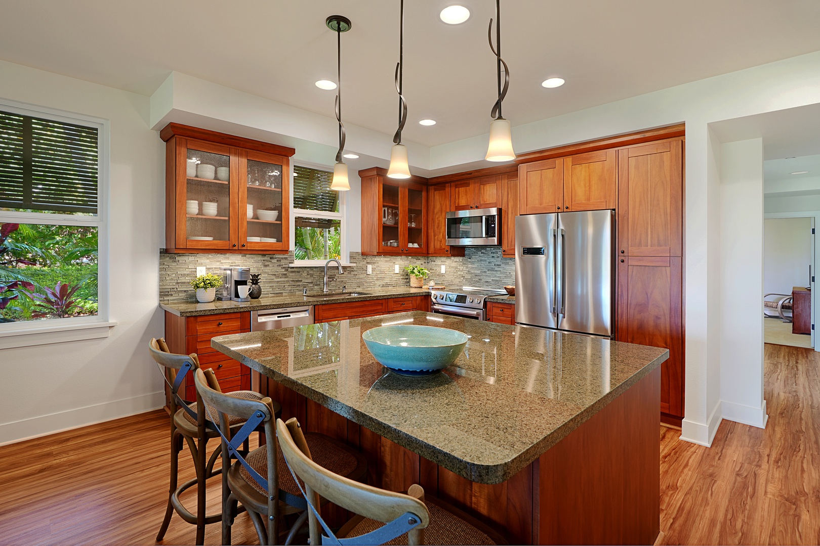 Koloa Vacation Rentals, Pili Mai 6M - Chef?ready kitchen with clean lines, modern appliances, and ample counter space for preparing island meals.