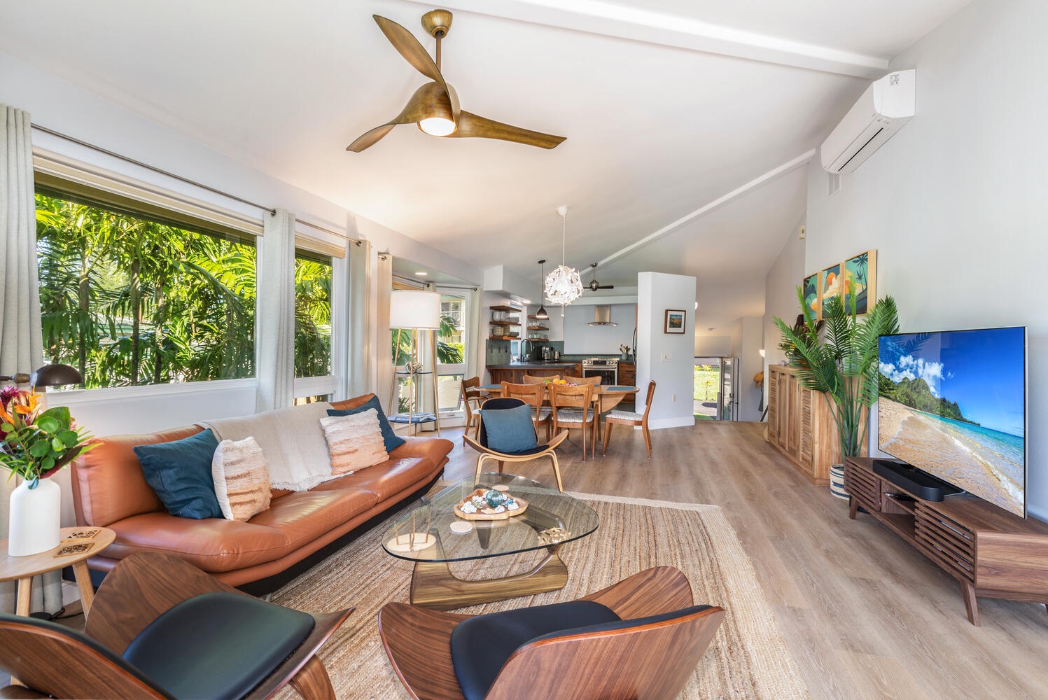 Princeville Vacation Rentals, Sea Glass - A chic and modern-styled home.