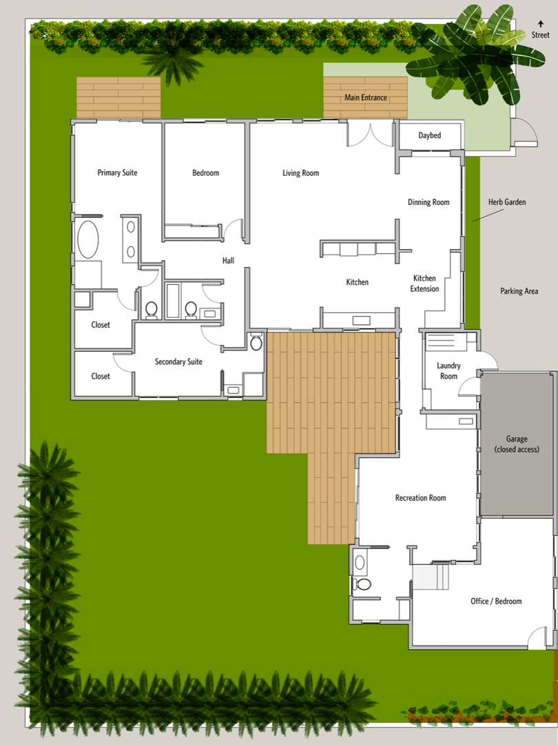 Kailua Vacation Rentals, Lanikai Ola Nani - Floor Plan