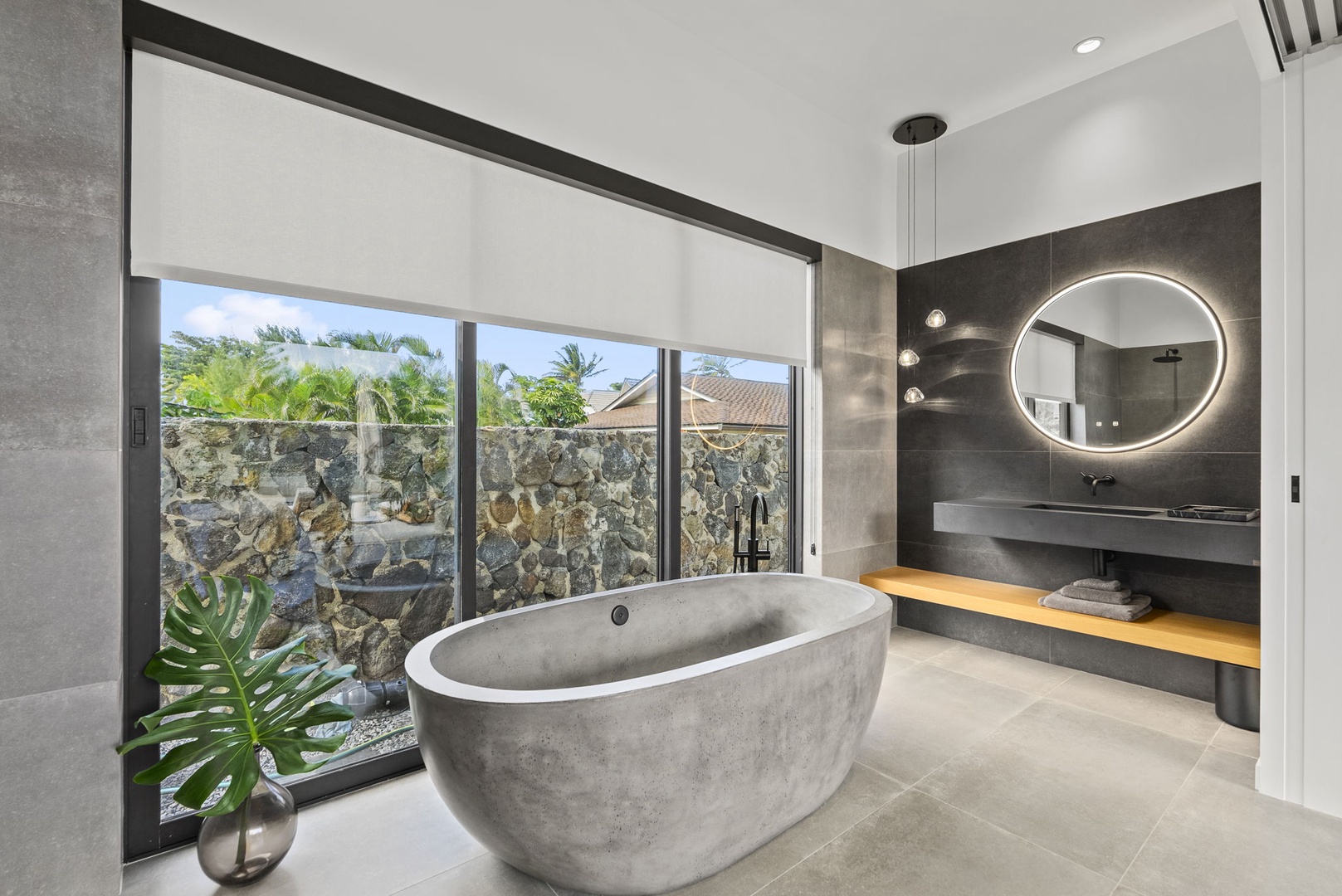 Kailua Vacation Rentals, Kailua Beach Escape - Unwind after a beach day with a soak surrounded by light, privacy, and garden views.