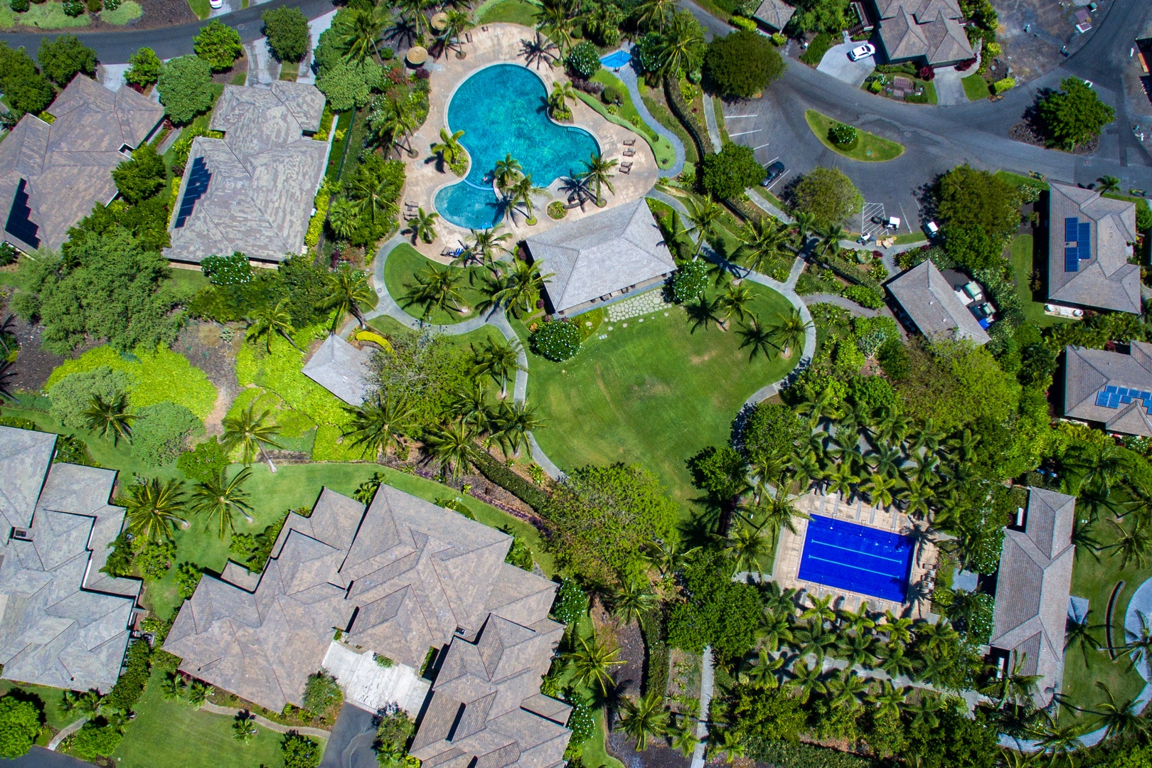 Kamuela Vacation Rentals, Palm View Villa - Bird eye view