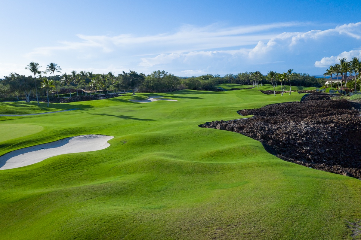 Kamuela Vacation Rentals, Mauna Lani KaMilo #123 - Indulge your senses in the tranquil beauty of our verdant golf course views, a soothing panorama that refreshes the soul.