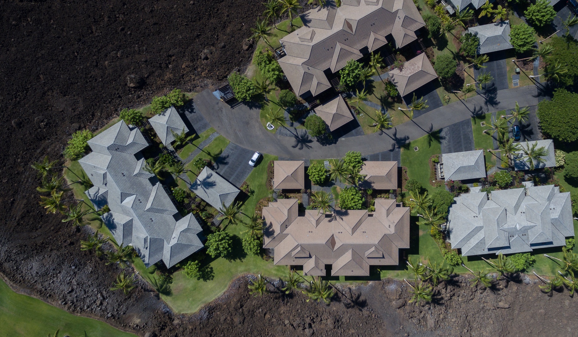 Kamuela Vacation Rentals, Mauna Lani Golf Villas C1 - Aerial view