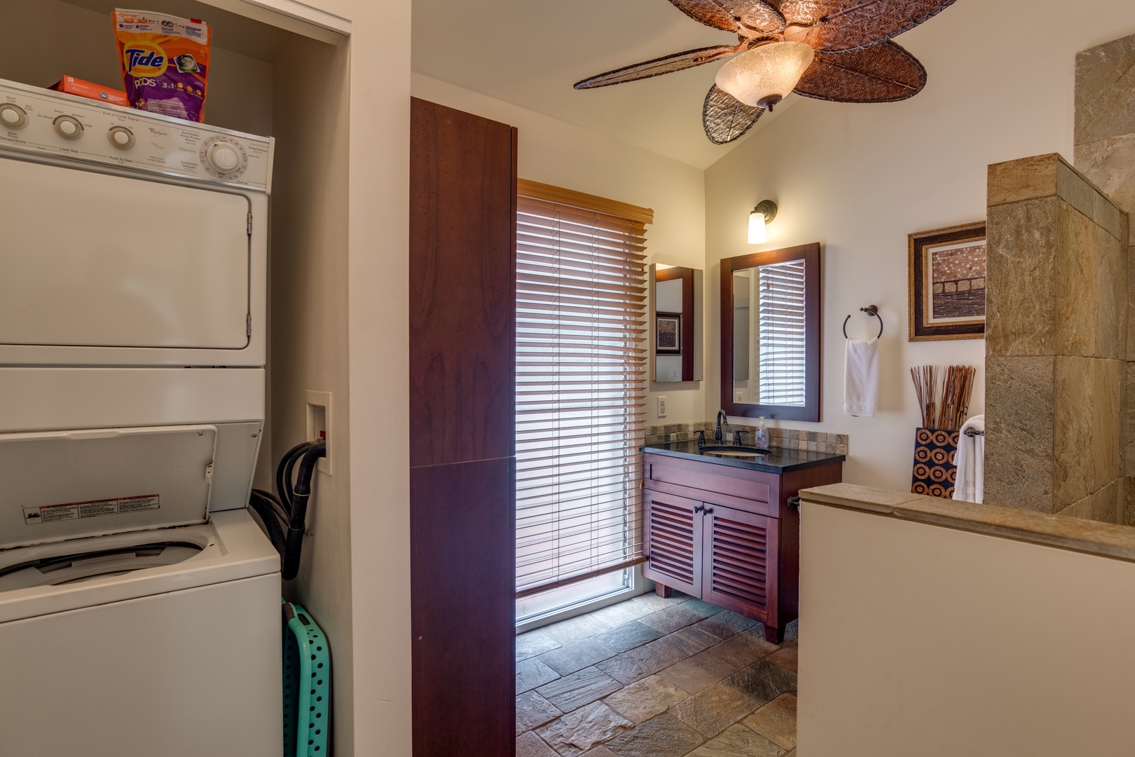 Lahaina Vacation Rentals, Aina Nalu I201 - Guest bathroom, washer and dryer