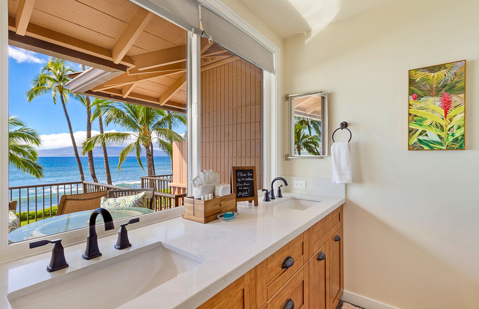 Lahaina Vacation Rentals, Puamana 240-3 - Enjoy the breathtaking views from the Primary Bedroom Ensuite.