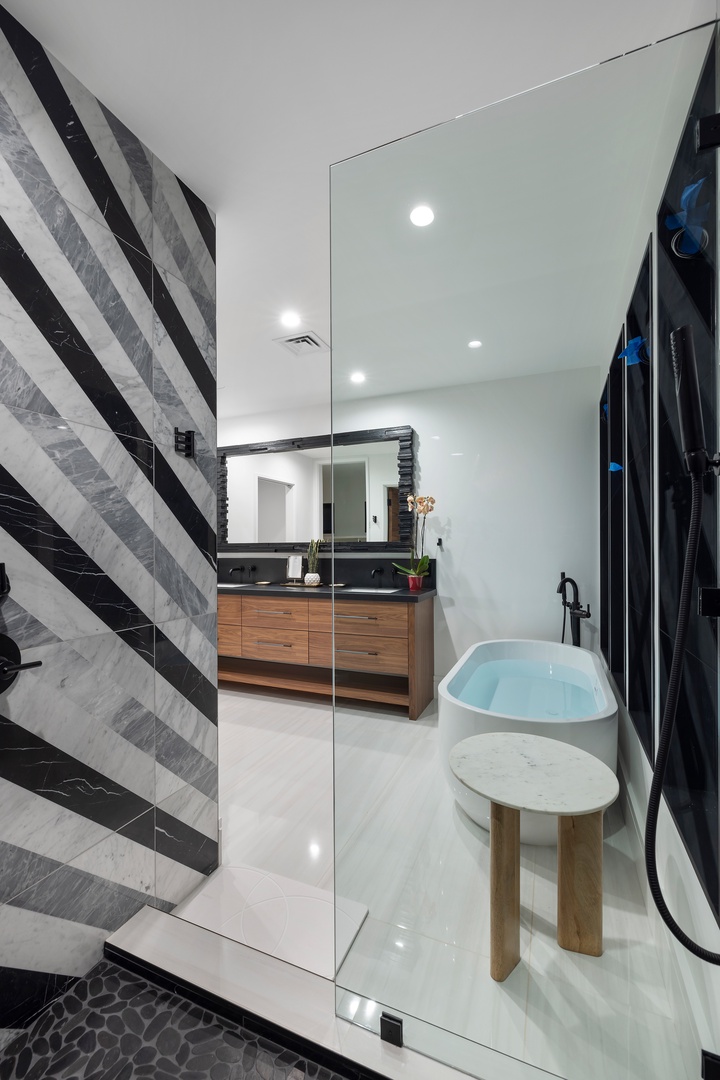 Koloa Vacation Rentals, Hale o ka Nene - Pamper yourself in a spa-like ensuite with dual vanities and contemporary island luxury.