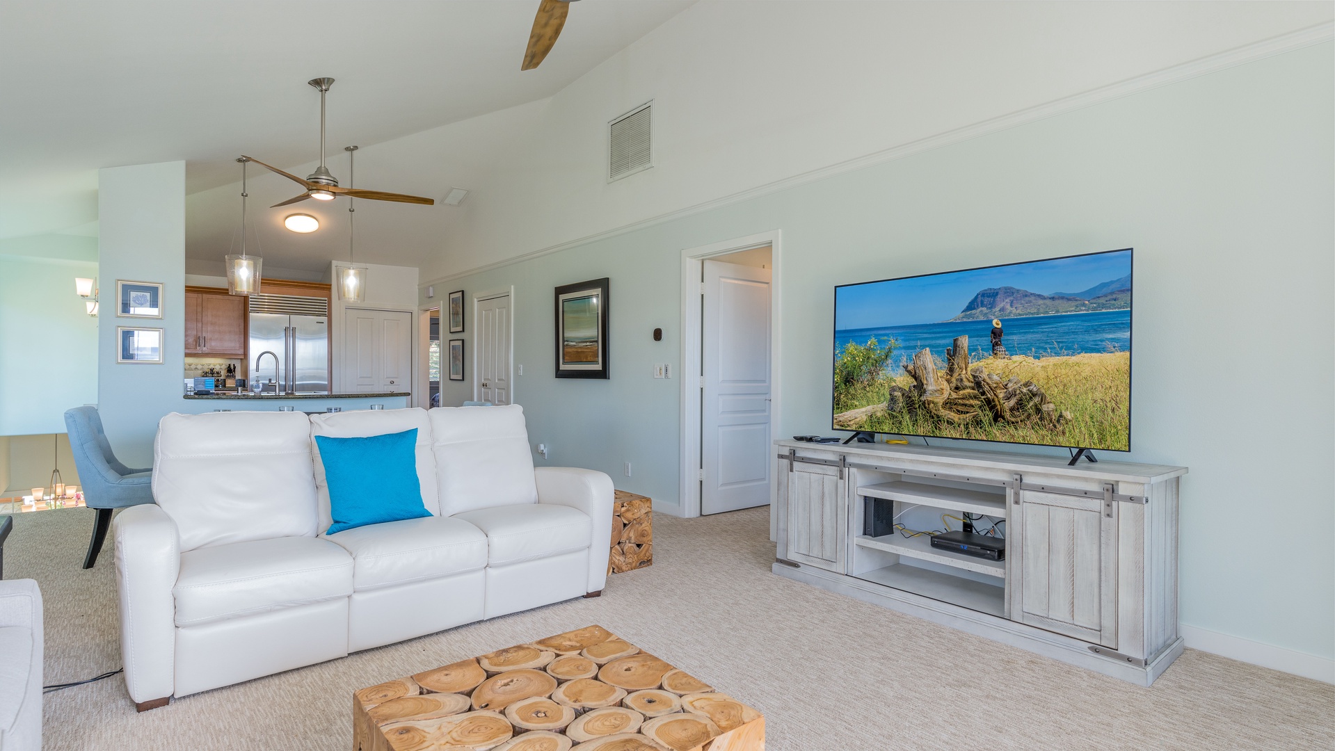 Kapolei Vacation Rentals, Kai Lani 21C - The open living area is comfortably appointed with natural lighting.