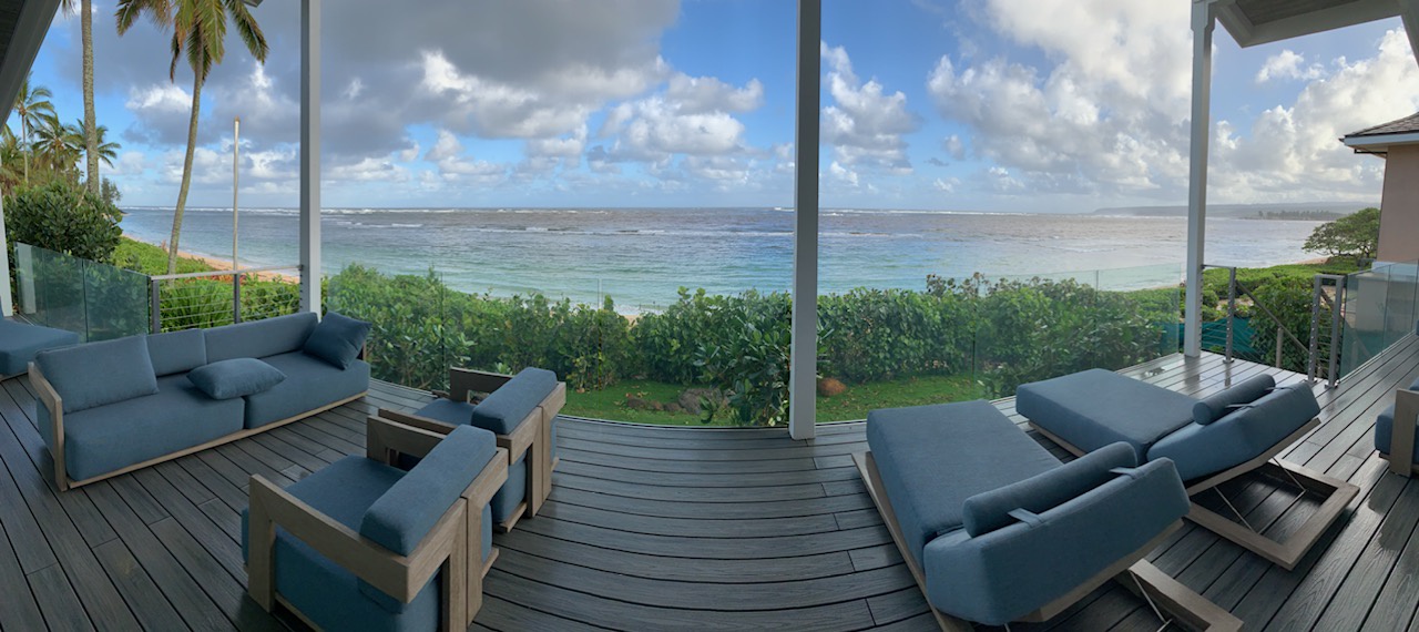 Waialua Vacation Rentals, Sea of Glass* - Oceanfront lanai panoramic