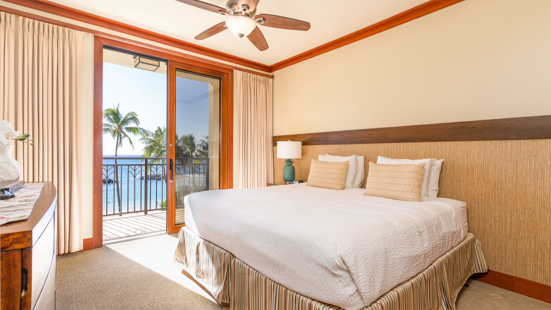 Kapolei Vacation Rentals, Ko Olina Beach Villas B309 - The second bedroom has extra long twin beds that can be converted into a king bed.