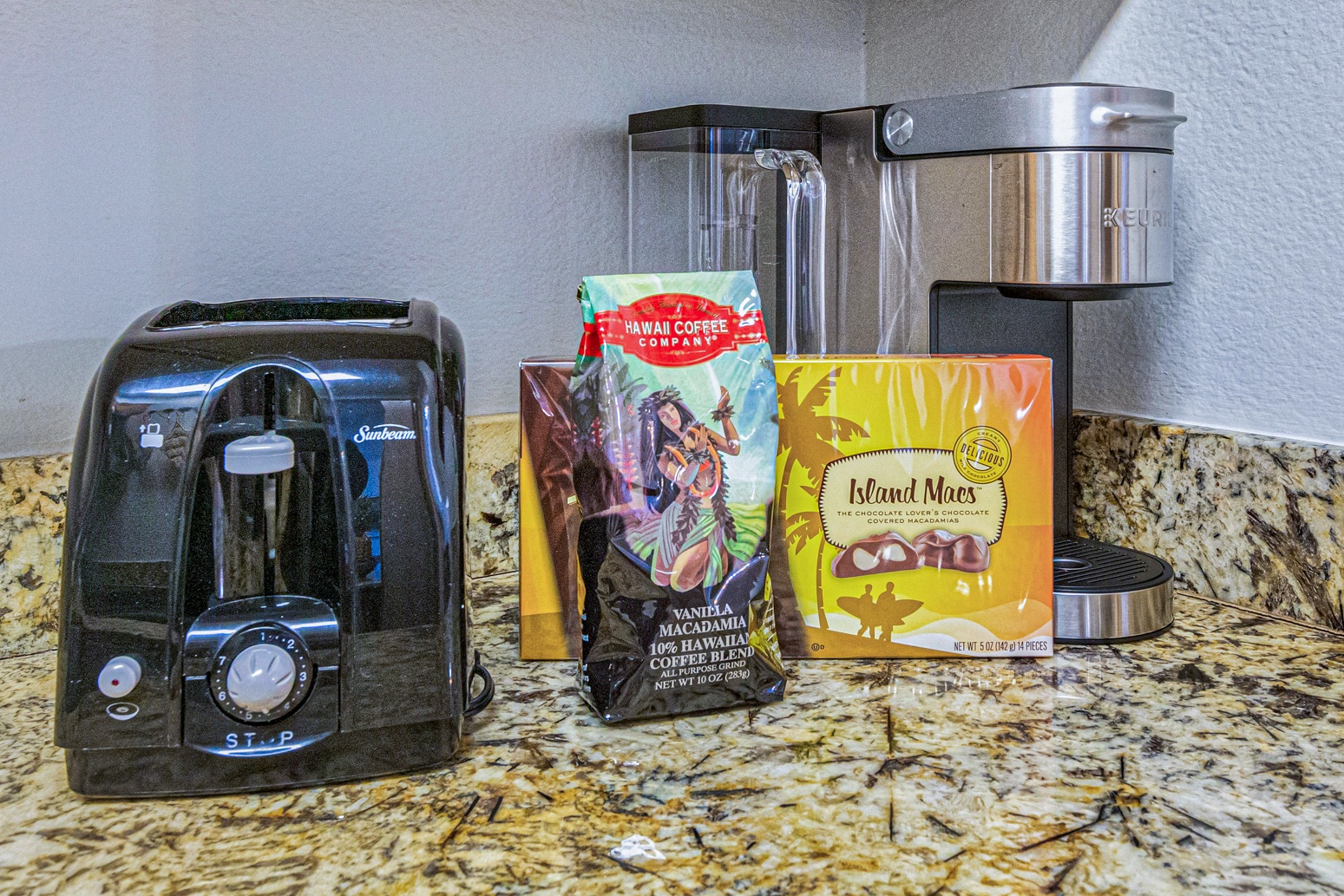 Lahaina Vacation Rentals, Royal Kahana 213 - Royal Kahana 213 welcomes you with a well-stocked kitchen, including a coffee maker, toaster, and local goodies.
