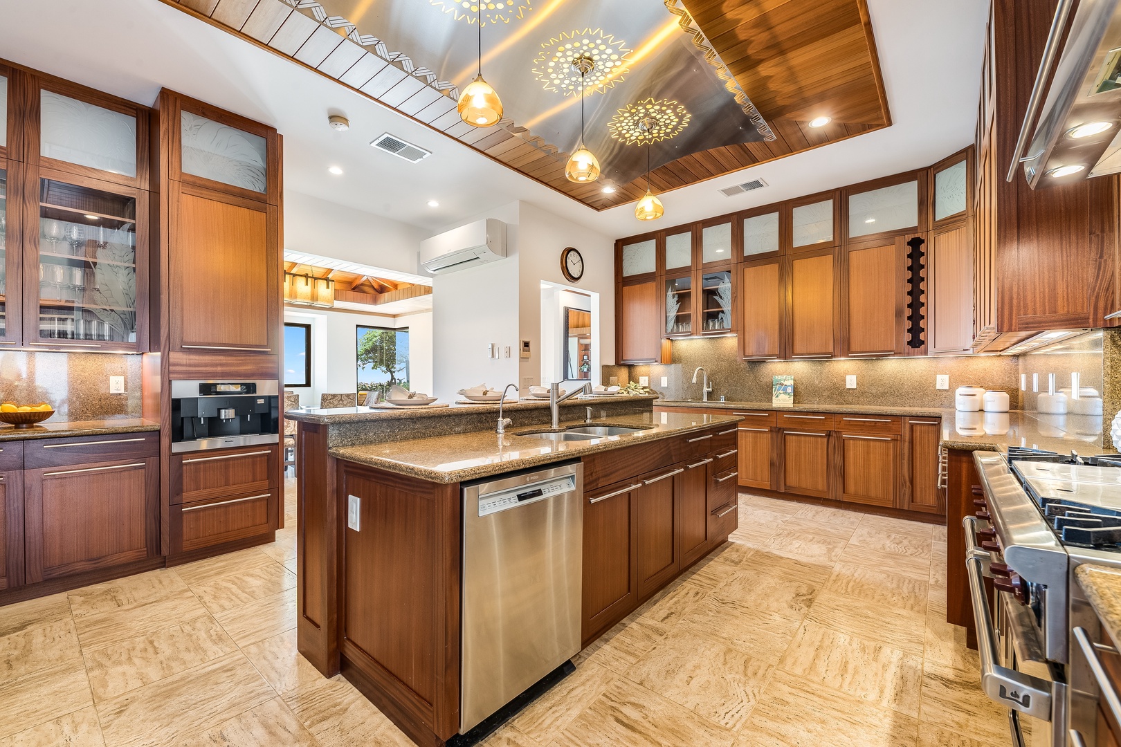 Kailua Vacation Rentals, Castle Point Estate - Prepare gourmet meals in the chef’s kitchen boasting Sub-Zero, Wolf, Bosch, and Miele appliances.