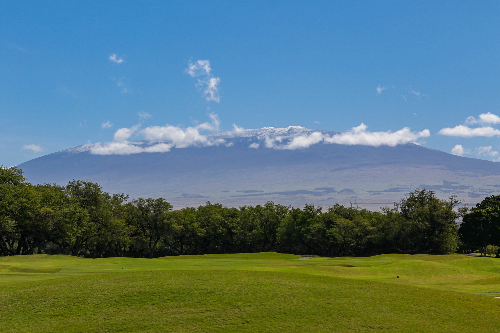 Kamuela Vacation Rentals, Palm Villas E1 - Majestic Mauna Kea Seen From the Coast