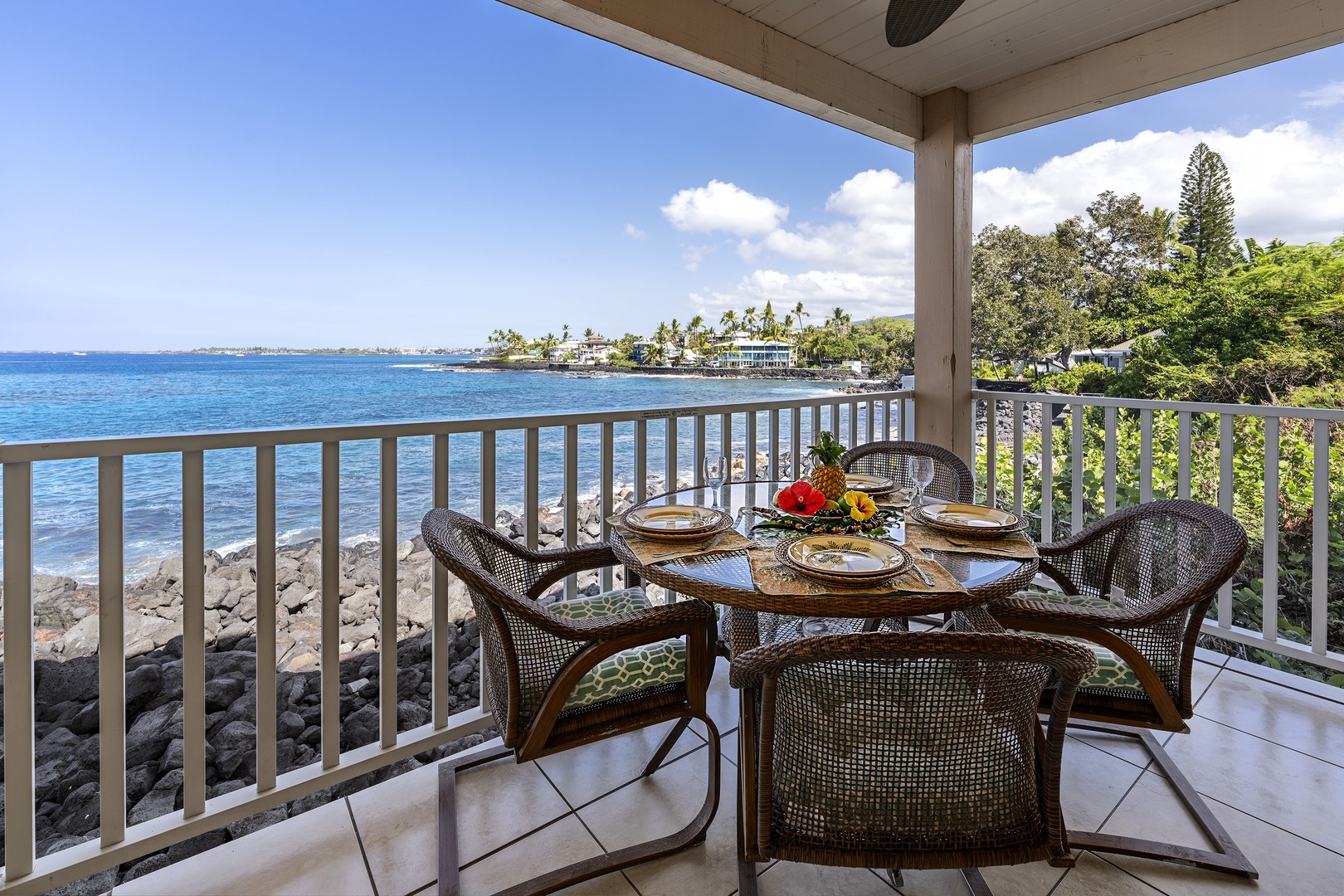 Kailua Kona Vacation Rentals, Sea Village 1105 - Outdoor dining for 4!