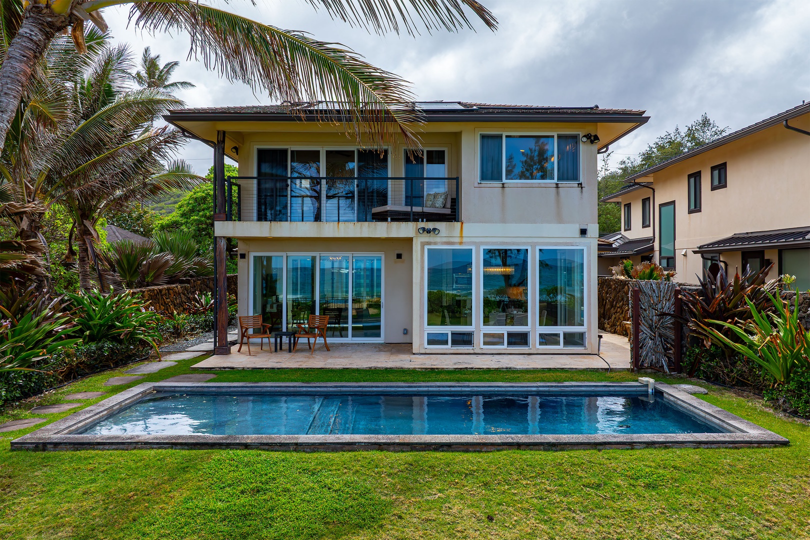 Laie Vacation Rentals, Laie Beachfront Estate - Take a plunge in the pool.