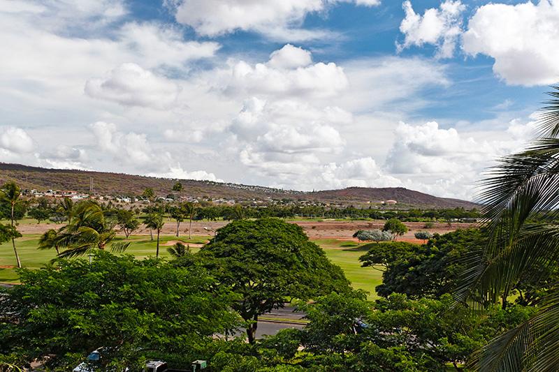 Kapolei Vacation Rentals, Ko Olina Beach Villas O402 - You will have a view of the mountains and golf from your abode.