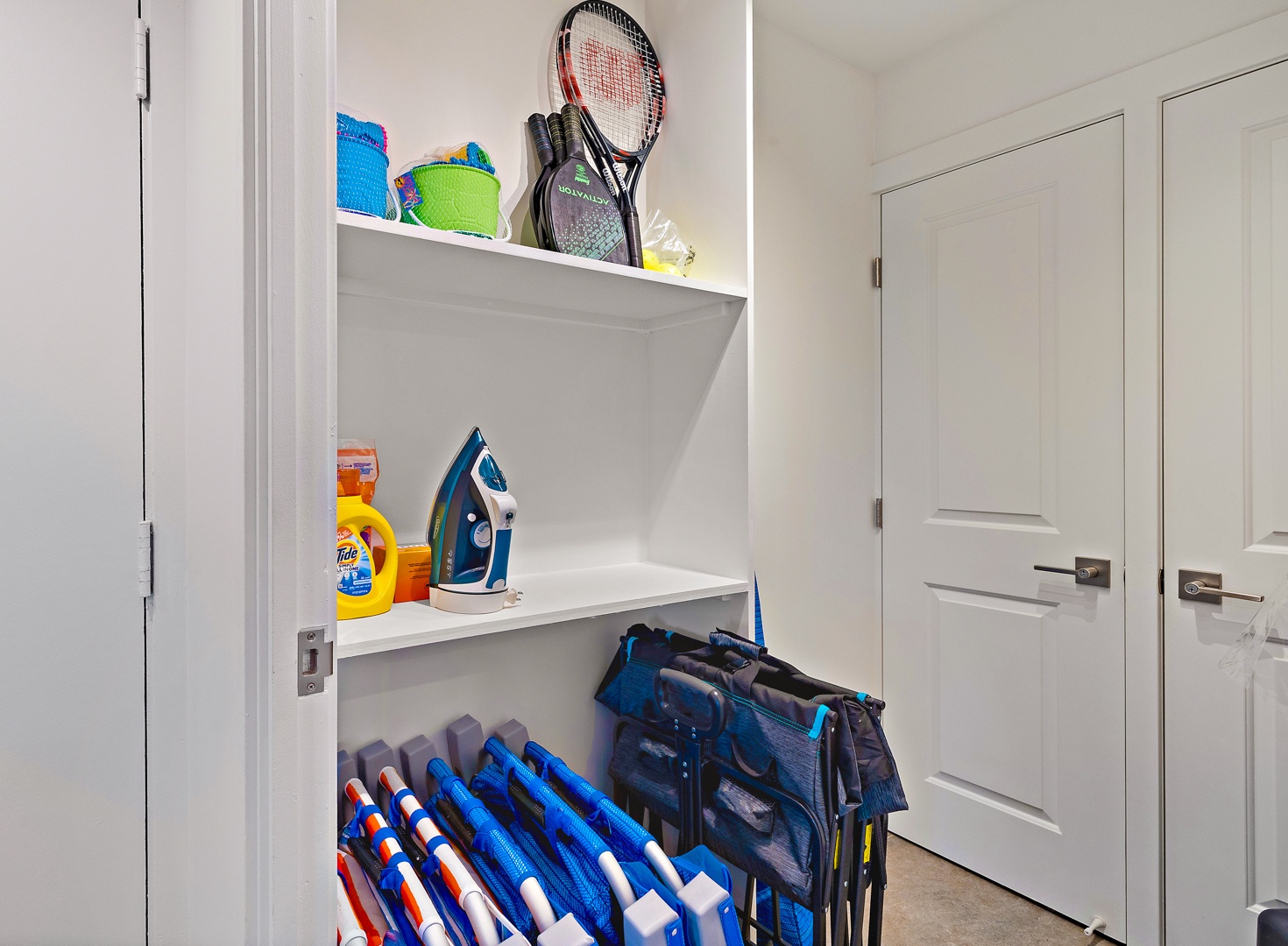 Lahaina Vacation Rentals, Kaanapali Shores 702 - A closet stocked with beach essentials, including chairs, toys, and sports gear, ensures you're ready for fun-filled days by the ocean.