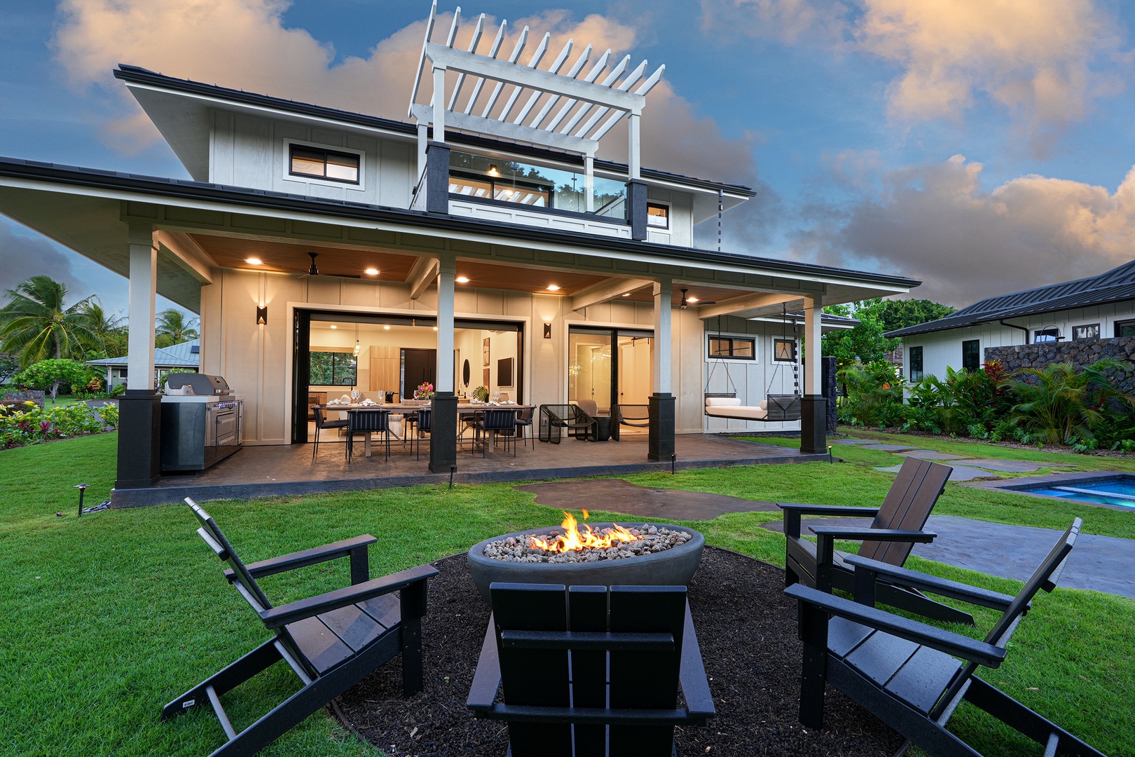 Koloa Vacation Rentals, Ka Hui Ana at Kukuiula - Outdoor fire pit—a magical spot for evening gatherings under the stars.