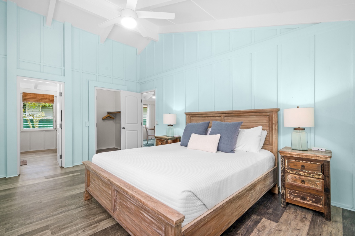Hanalei Vacation Rentals, Hale Kanani (Kaua'i) TVNC 1342 - Wake slowly in a room where plantation shutters filter the morning into something gentle.
