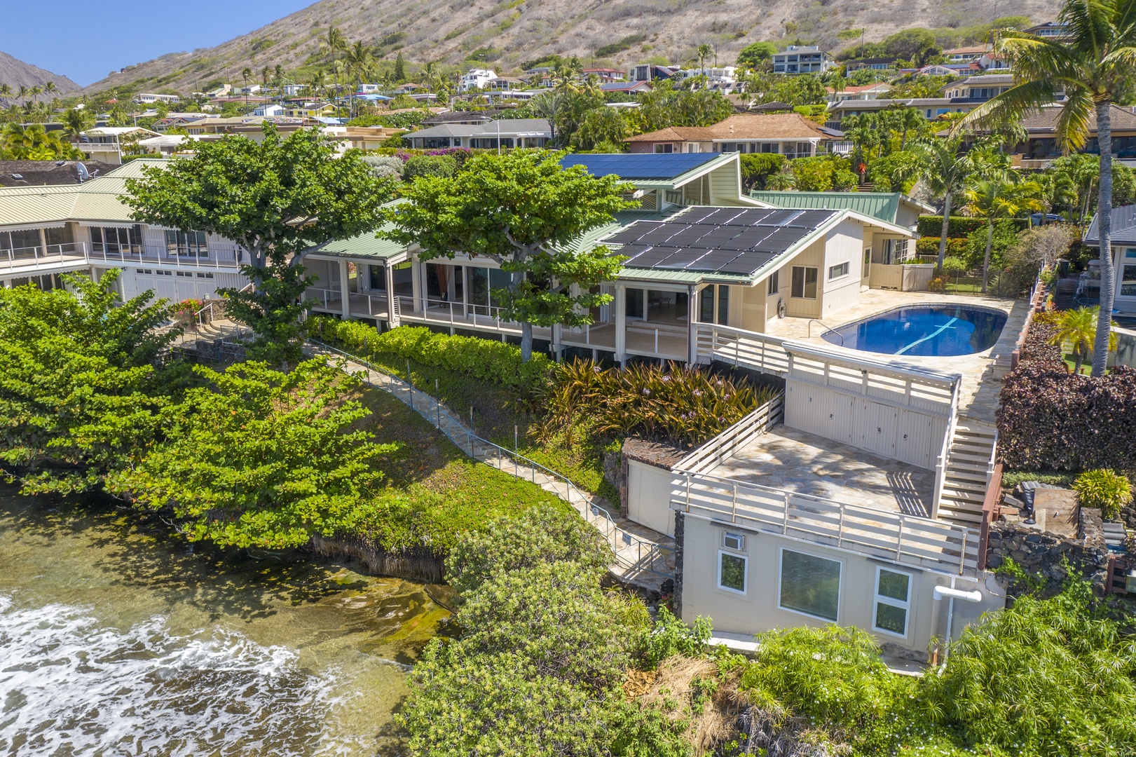 Honolulu Vacation Rentals, Hanapepe House - Aerial from Ocean