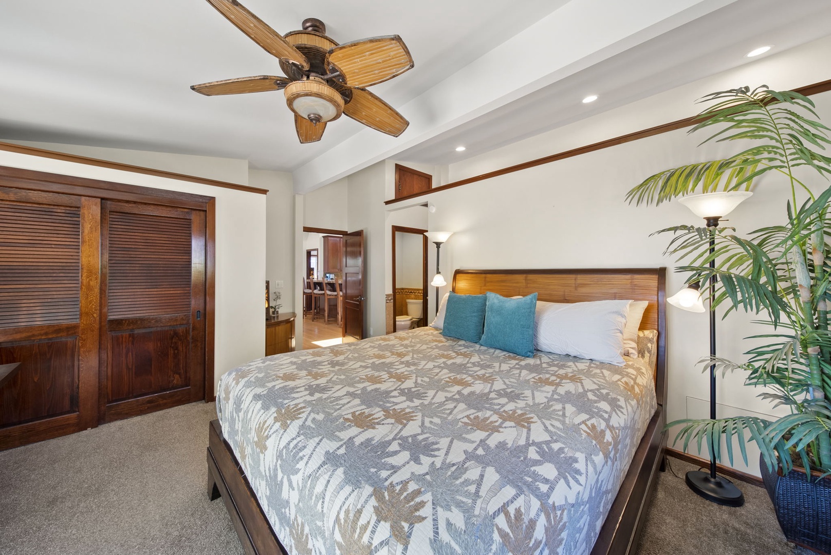 Waialua Vacation Rentals, Hale Oka Nunu - Primary bedroom with king bed