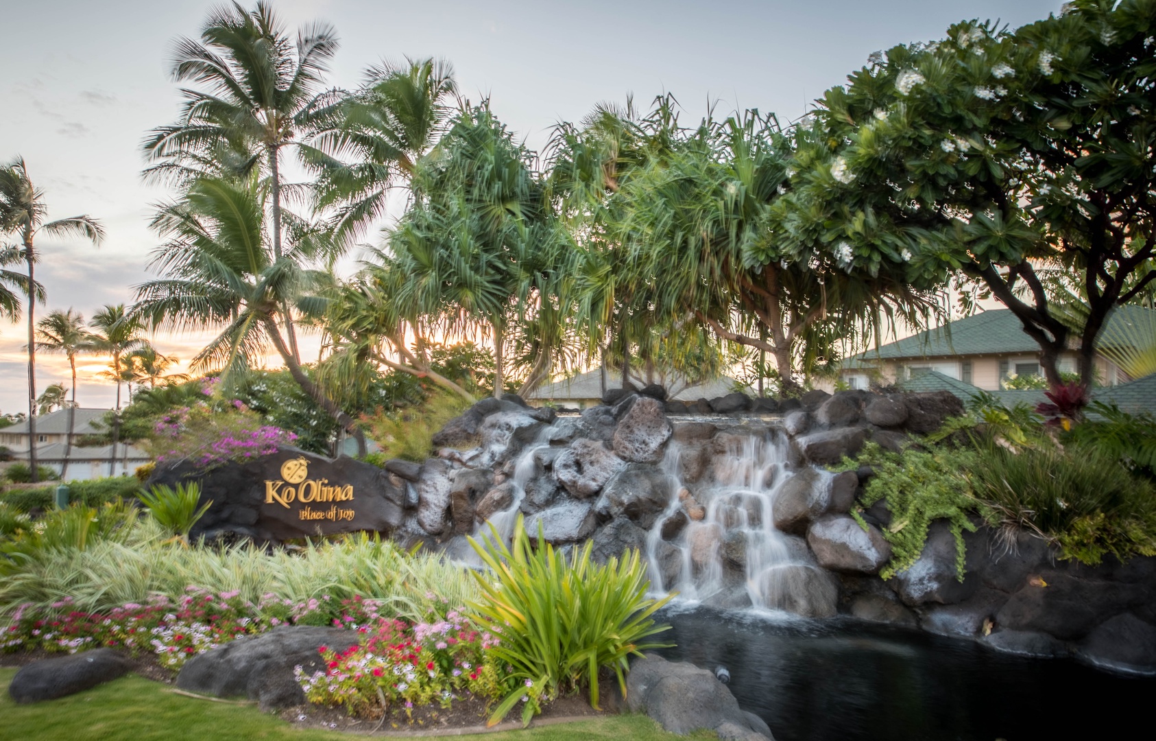 Kapolei Vacation Rentals, Ko Olina Beach Villas O704 - Waterfalls near the entrance to Ko Olina.